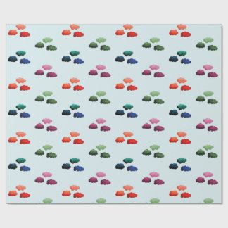 Watercolor multicolored clouds wrapping paper