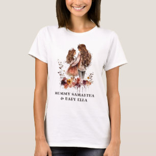Watercolor Mum and Daughter (1) T-Shirt