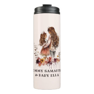 Watercolor Mum and Daughter (1) Thermal Tumbler