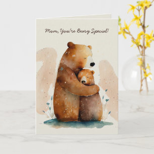 Watercolor Mummy Bear Mother's Day Card