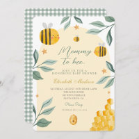 Watercolor Mummy to Bee Honey Sweet Baby Shower