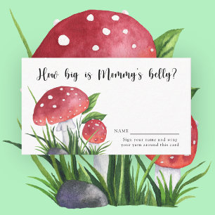 Watercolor mushrooms - How big is mummy's belly Enclosure Card