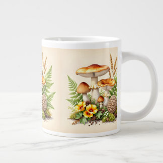 Watercolor mushrooms  large coffee mug