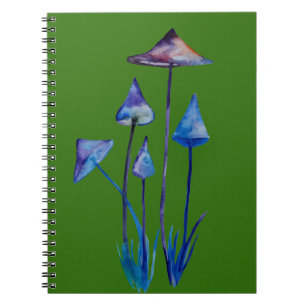 Watercolor Mushrooms  Notebook