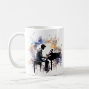 Watercolor musician  coffee mug