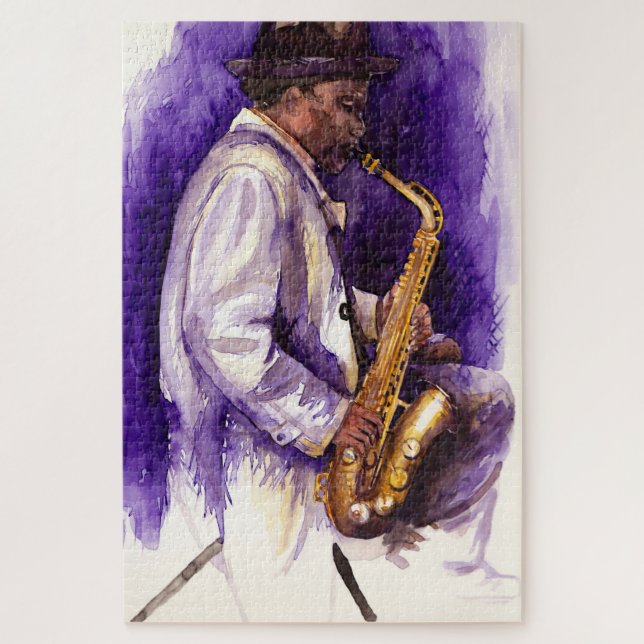 watercolor musician jigsaw puzzle (Vertical)