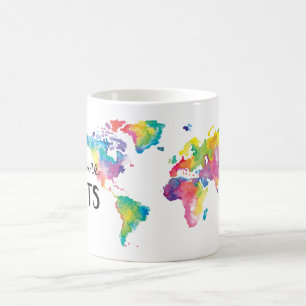 Watercolor My World by Moda Illustrated Coffee Mug