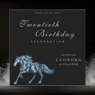 Watercolor Mystical Horse ANY Birthday Party Invitation