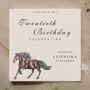Watercolor Mystical Horse ANY Birthday Party Invitation