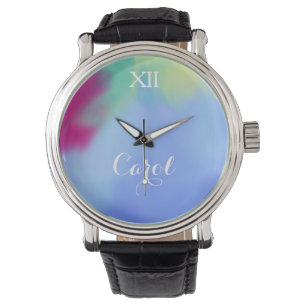 Watercolor Name Personalised  Watch