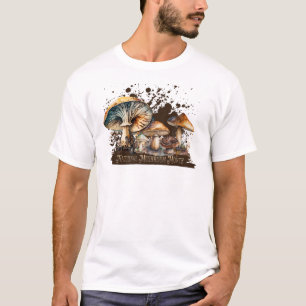 Watercolor National Mushroom Month T-Shirt