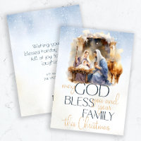 Watercolor Nativity Scene Baby Jesus Christmas