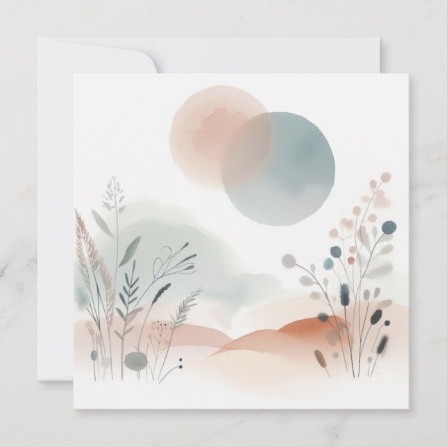 Watercolor Nature 07 Holiday Card (Front)