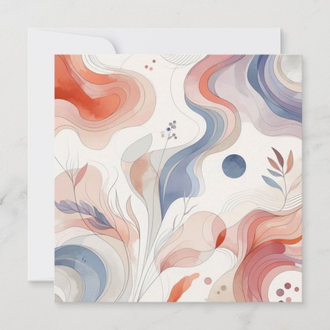 Watercolor Nature 12 Holiday Card (Front)