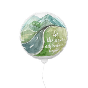 Watercolor Nature Let's The Next Adventure Begin Balloon