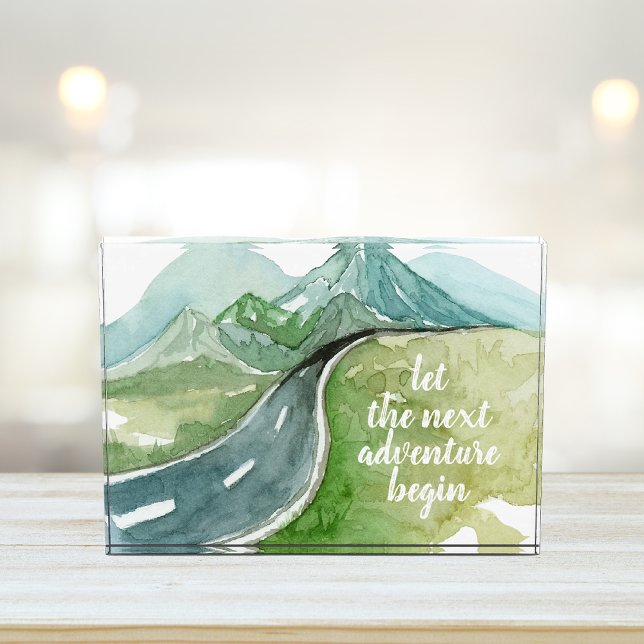Watercolor Nature Let's The Next Adventure Begin Photo Block (Creator Uploaded)