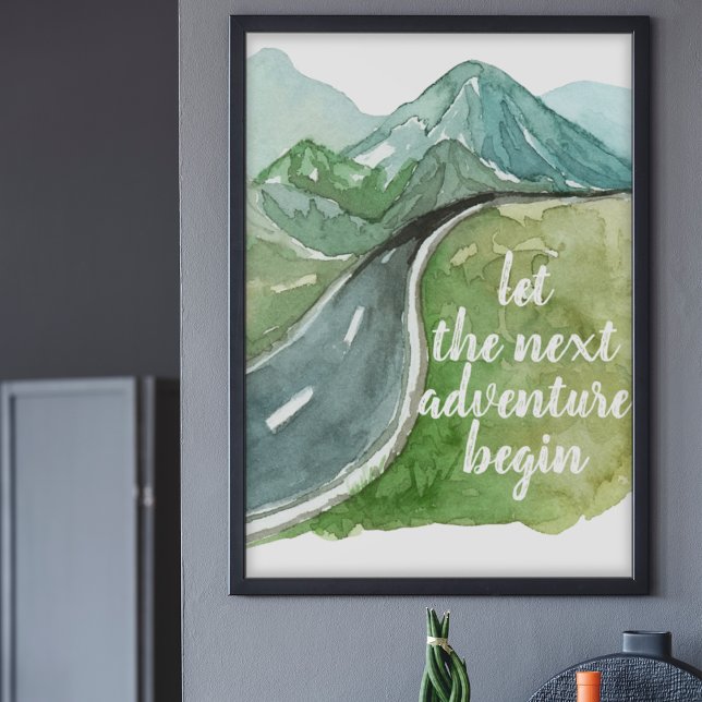 Watercolor Nature Let's The Next Adventure Begin Poster (Creator Uploaded)