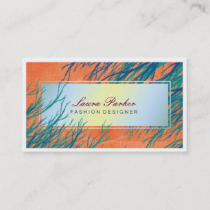 Watercolor Nature Tree Professional Clean Business Card