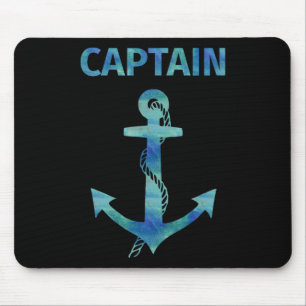 Watercolor Nautical Anchor Captain Sailing Boating Mouse Pad