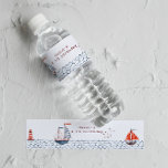Watercolor Nautical Red And Blue Kids Birthday Water Bottle Label<br><div class="desc">Our "Sail Away Kid's Birthday Party" collection features watercolor illustrations of sail boats,  a sailor bunny and underwater animals in a beautiful red and blue combination. All information is in a typewriter font ready for easy customisation. Check our store for more matching items.</div>