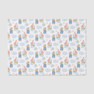 Watercolor Nautical Sailboat Balloon Bear Tissue Paper