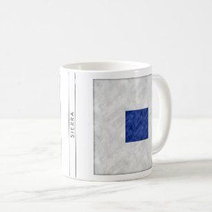 Watercolor Nautical Signal Maritime Flag Coffee Mug