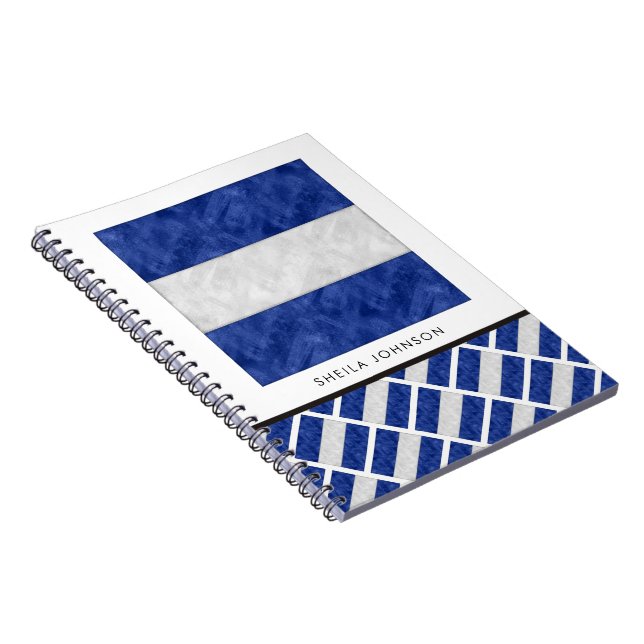 Watercolor Nautical Signal Maritime Flag Notebook (Right Side)