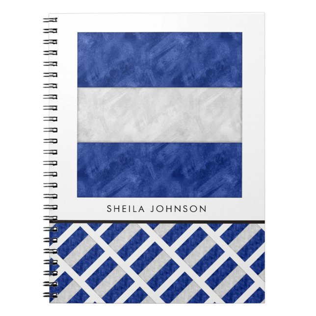 Watercolor Nautical Signal Maritime Flag Notebook (Front)