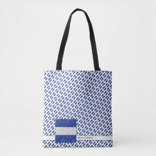 Watercolor Nautical Signal Maritime Flag Tote Bag