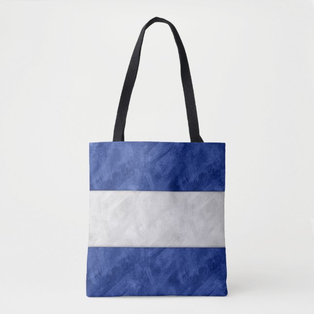 Watercolor Nautical Signal Maritime Flag Tote Bag (Front)