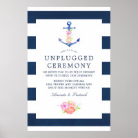 Watercolor Nautical Wedding Unplugged Ceremony