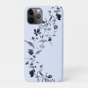 Watercolor navy indigo floral pattern Case-Mate iP iPhone 11 Pro Case