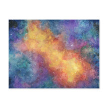 Watercolor Nebula Postcard
