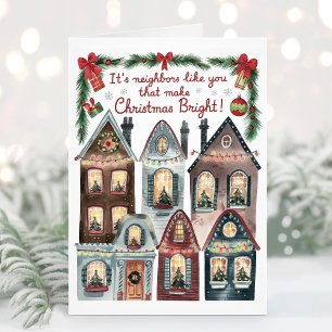 Watercolor Neighbour Christmas Card