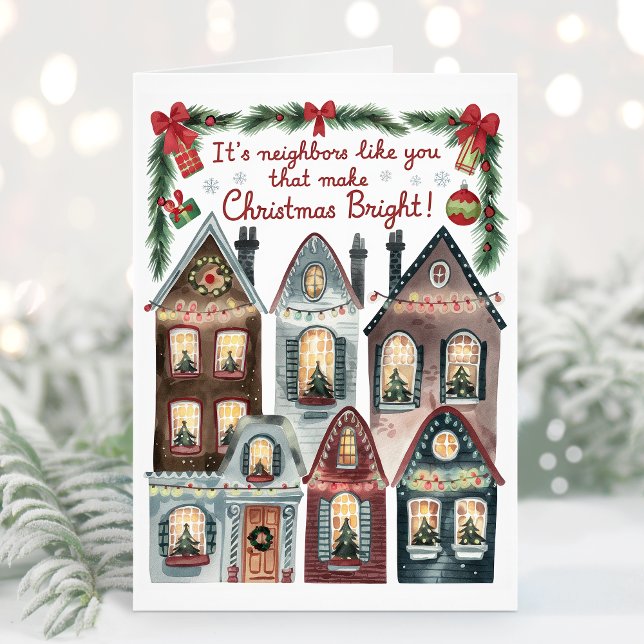 Watercolor Neighbour Christmas Card (Creator Uploaded)