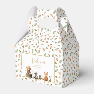 watercolor neutral Woodland Animal baby shower  Favour Box