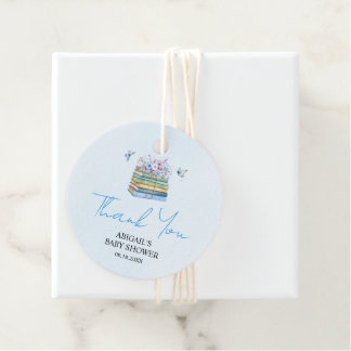 Watercolor New Chapter Begins baby boy++ shower Favour Tags