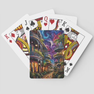WATERCOLOR NEW ORLEANS MADRI GRAS SCENES PLAYING CARDS