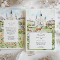 Watercolor New Orleans Wedding