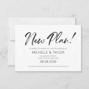 Watercolor New plan Change of Plans Card