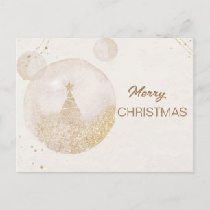 Watercolor New Year's Pastel Elegance Holiday Postcard