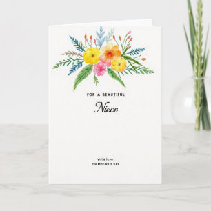 Watercolor Niece Card For Mum