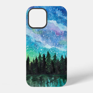 Watercolor night landscape Milky Way iPhone 12 Case
