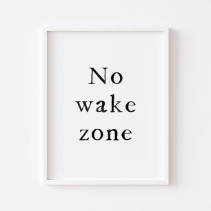 Watercolor no wake zone print