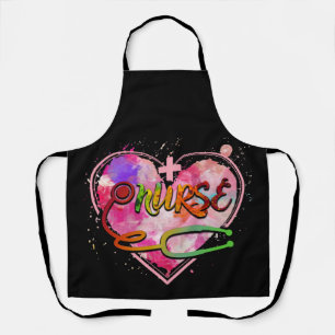 watercolor Nurse Life Nursing Clinical Apron