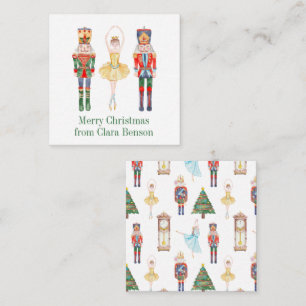 Watercolor Nutcracker Ballet Christmas Enclosure Card