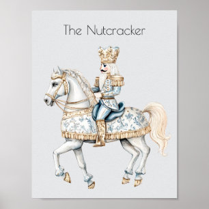 Watercolor Nutcracker Ballet Christmas Poster