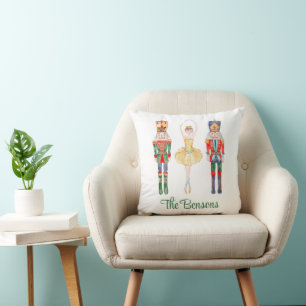Watercolor Nutcracker Ballet Cushion