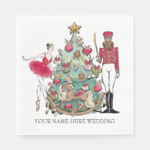 Watercolor Nutcracker Ballet Dancer Napkin