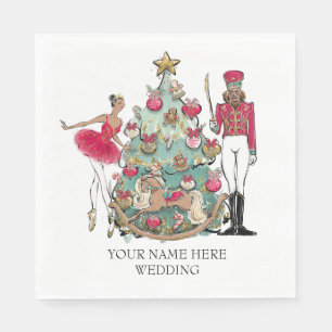 Watercolor Nutcracker Ballet Dancer Napkin